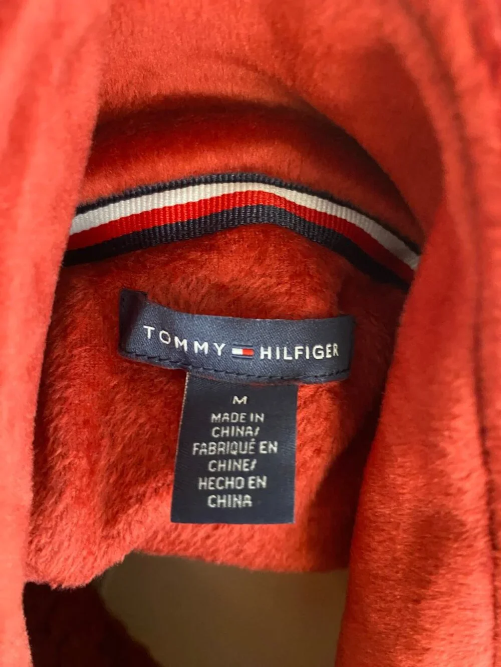 NEW Tommy Hilfiger Sherpa Velour Lounge Set Red Size M
